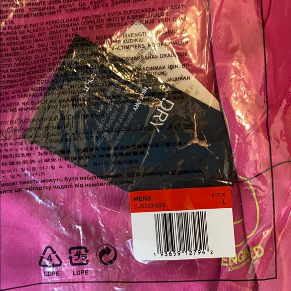 Nike Jordan Engineered 23 Crew Tee Active Fuchsia - Picture 6 of 8
